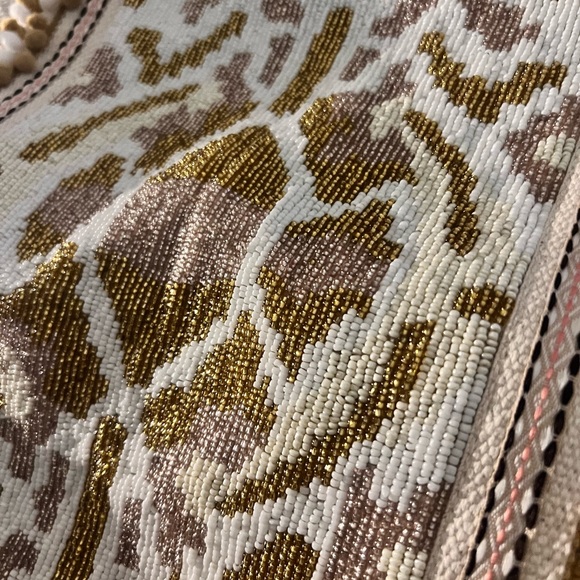 White And Gold Embellished Tote 3 PC Set - Picture 2 of 7